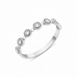 white gold Aurelia station ring on a white background
