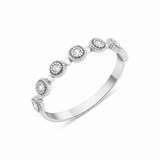 white gold Aurelia station ring on a white background
