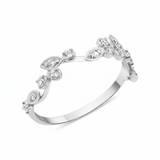 white gold vine ring on a white background