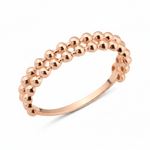 rose gold Cadence sphere ring on a white background