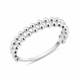 white gold Cadence sphere ring on a white background