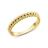 yellow gold Cadence beaded ring on a white background