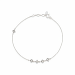 white gold Tessera station bracelet on a white background