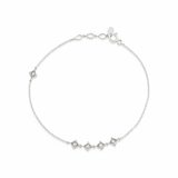 white gold Tessera station bracelet on a white background