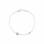 white gold Kadro bracelet on a white background