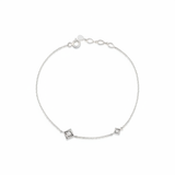 white gold Kadro bracelet on a white background