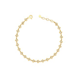 yellow gold Tessera link bracelet on a white background
