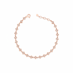 rose gold Tessera link bracelet on a white background
