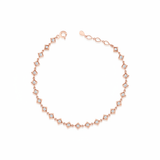 rose gold Tessera link bracelet on a white background