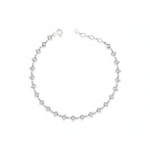white gold Tessera link bracelet on a white background