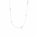 white gold Tessera station necklace on a white background