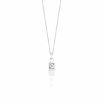 white gold padlock necklace on a white background