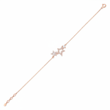 rose gold Astra star charm bracelet on a white background
