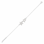 white gold Astra star charm bracelet on a white background