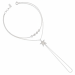 white gold Astra hand chain on a white background