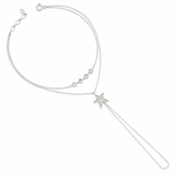 white gold Astra hand chain on a white background