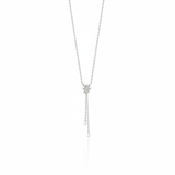 star drop necklace in white gold on a white background