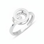 white gold orbit ring on white background
